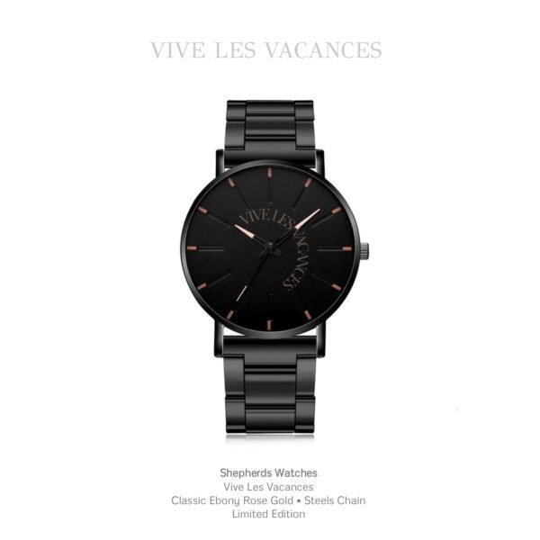 Shepherds — Ebony Graphite Rose Gold Watches