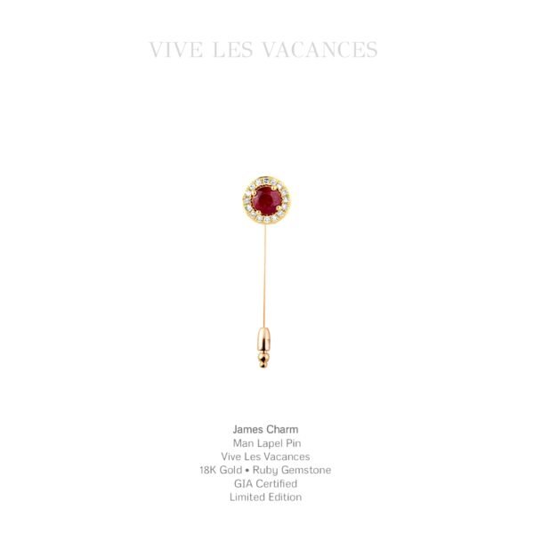 James Charm Lapel Pin