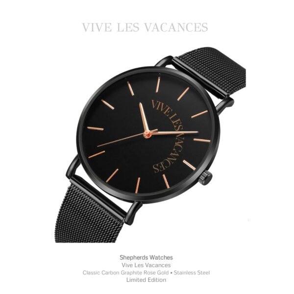 Shepherds — Carbon Graphite Rose Gold Watches