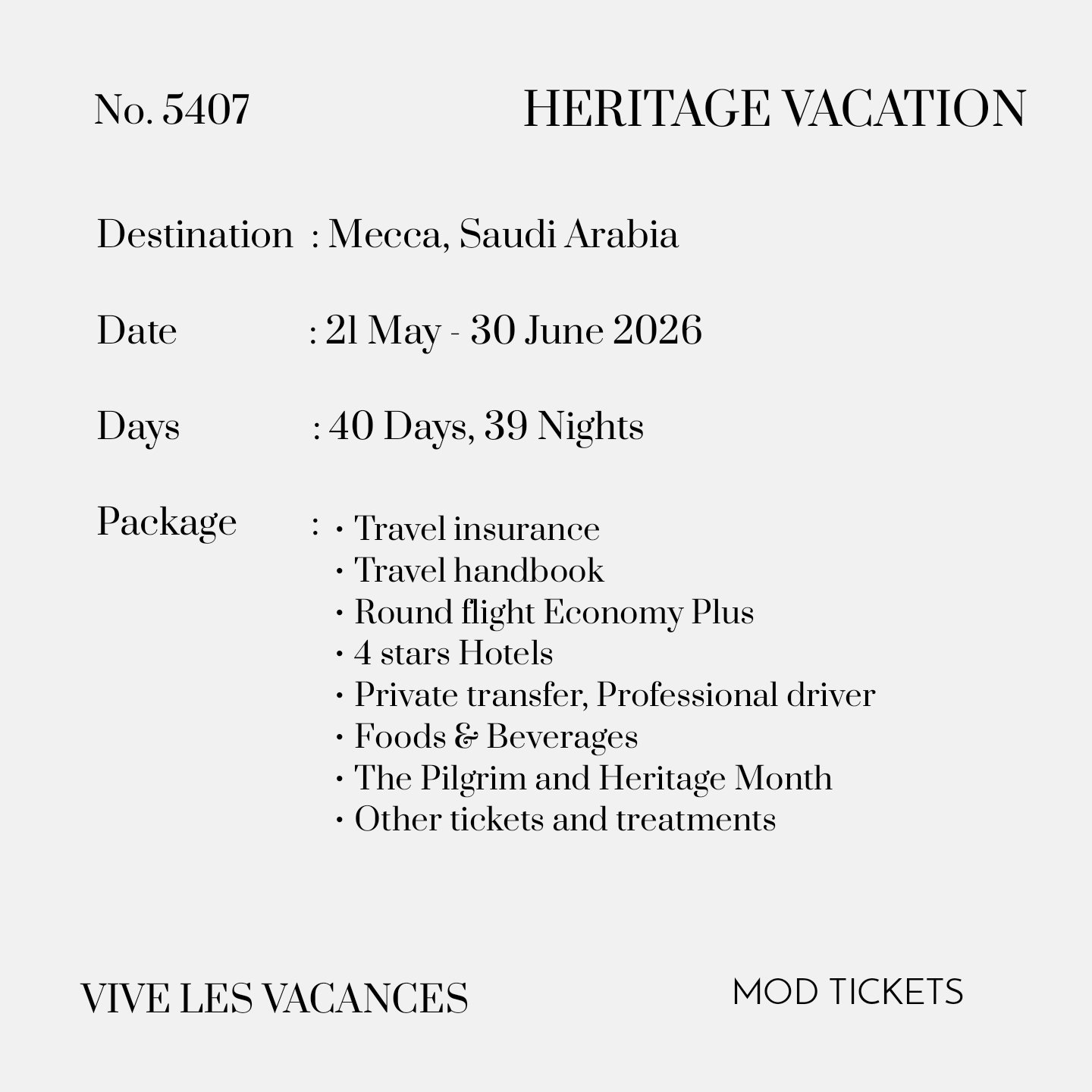 Hajj Pilgrim — Heritage Vacation - Image 2