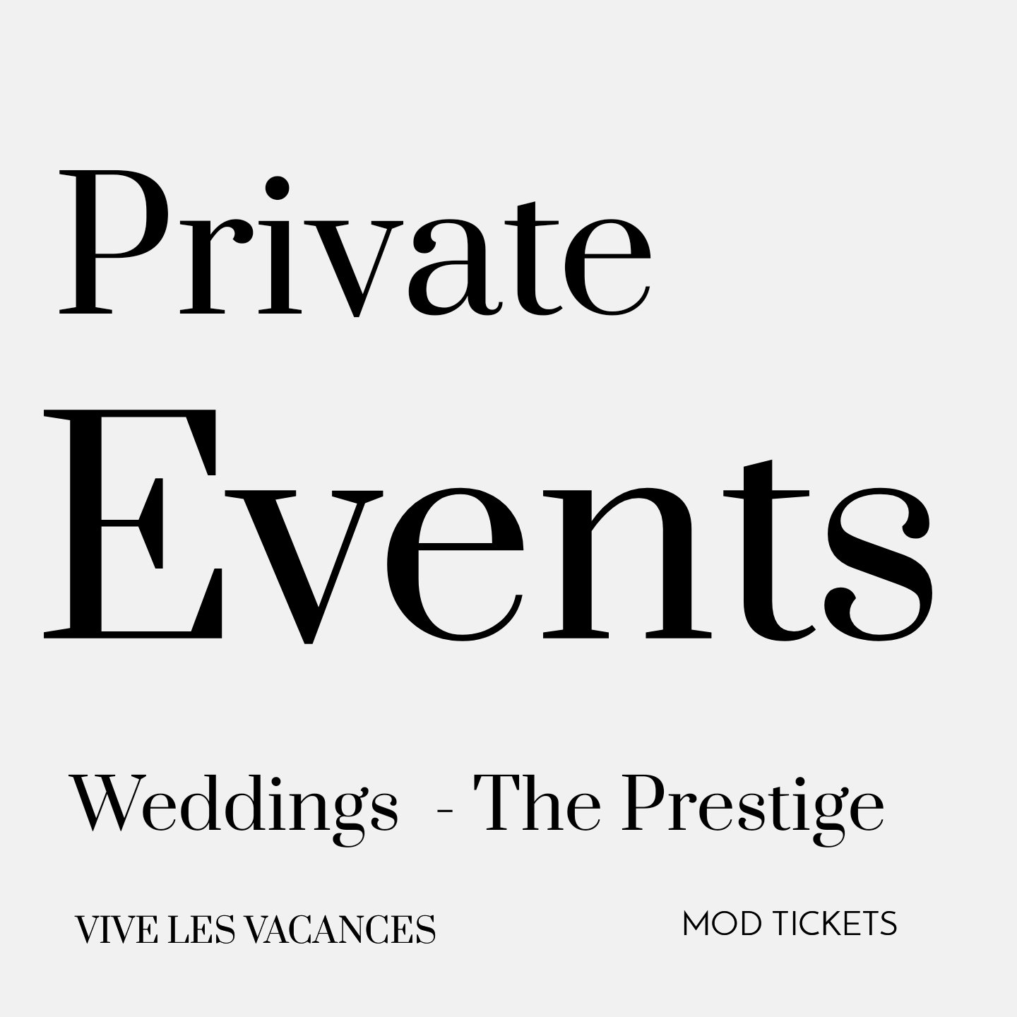 Weddings Prestige — Private Event